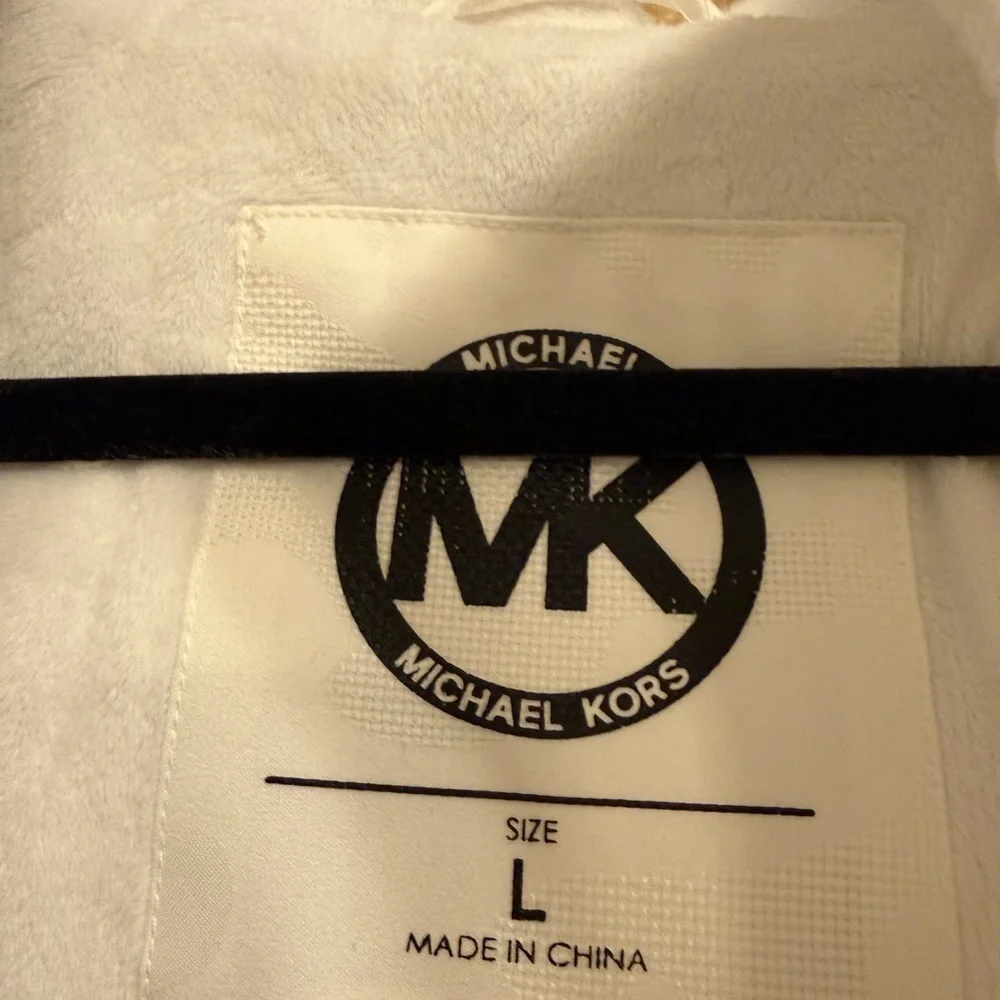 Michael Kors White Camo Hooded Parka Jacket L